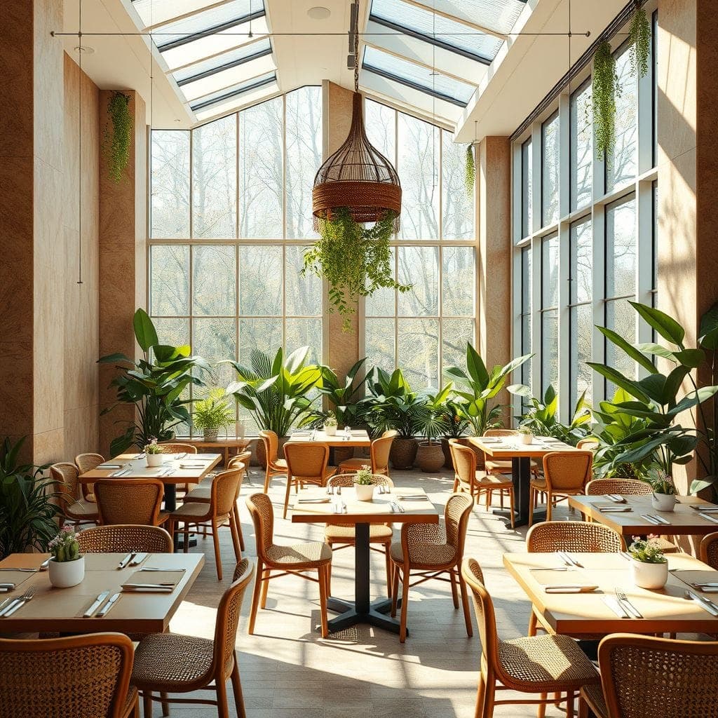 Biophilic Restaurant design example 4