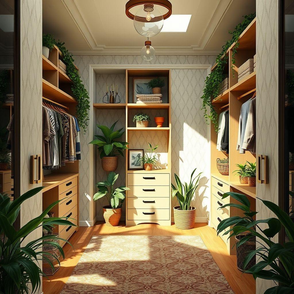 Biophilic Walk-in Closet design example 1