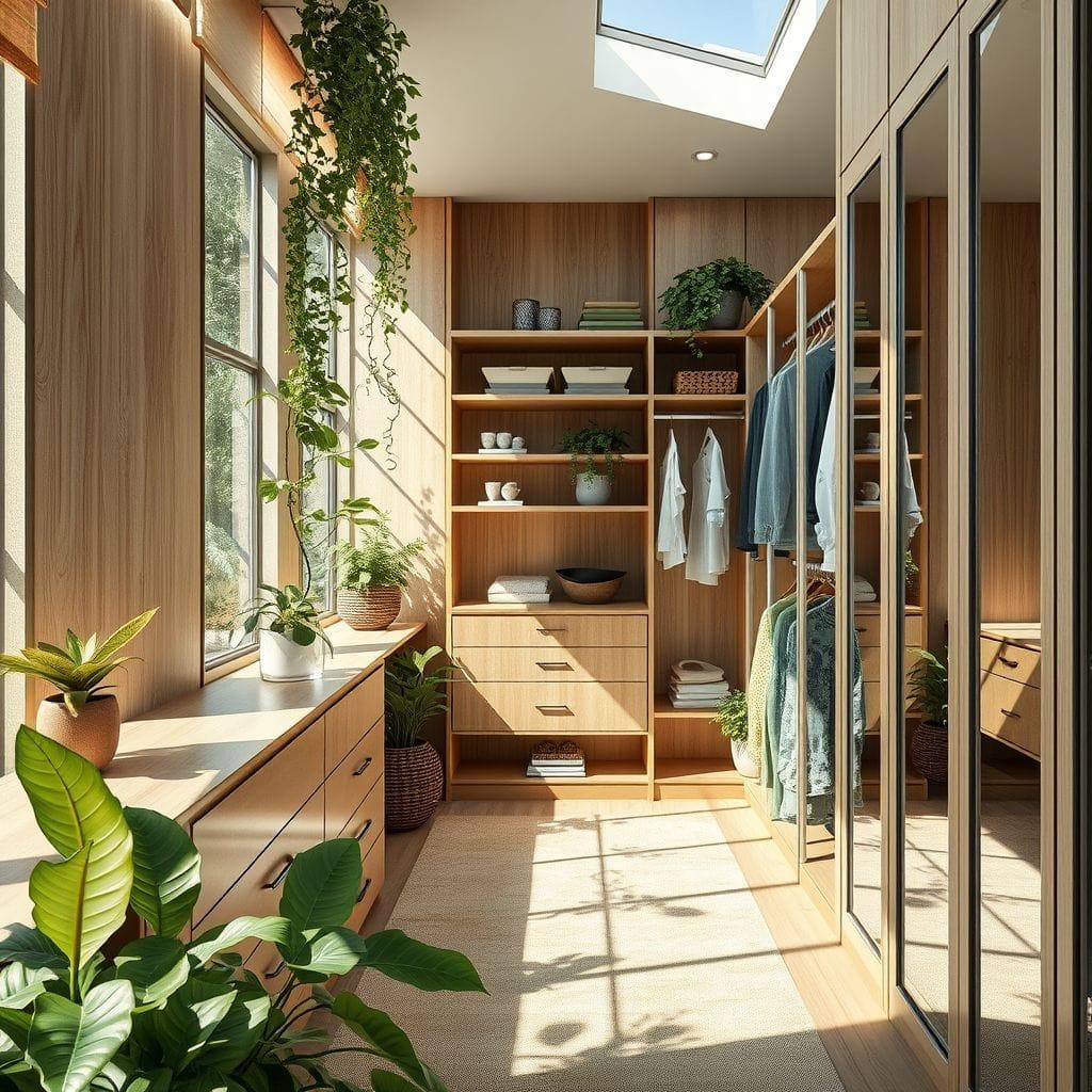 Biophilic Walk-in Closet design example 3
