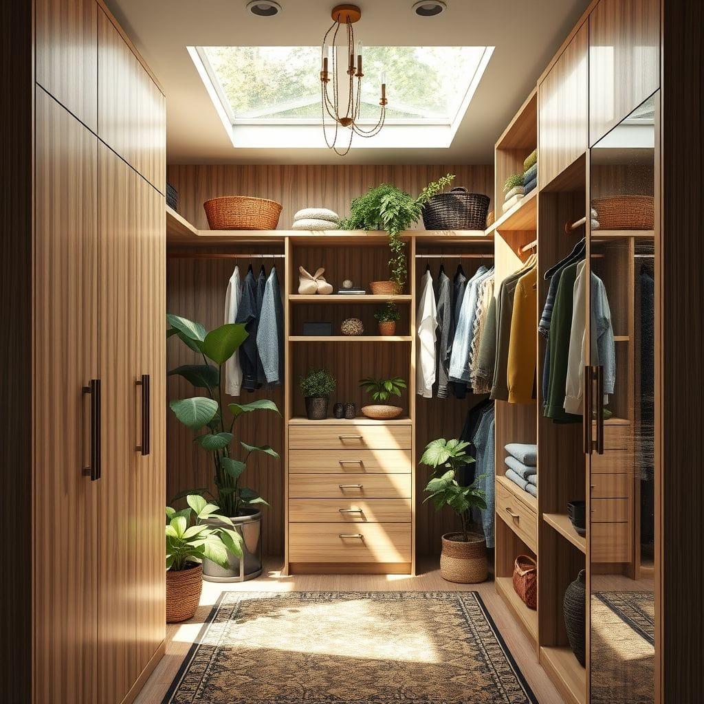 Biophilic Walk-in Closet design example 4
