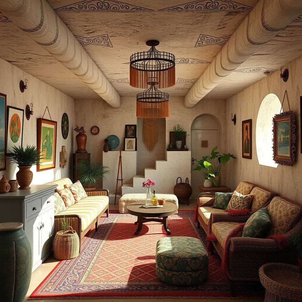 Bohemian Basement design example 1