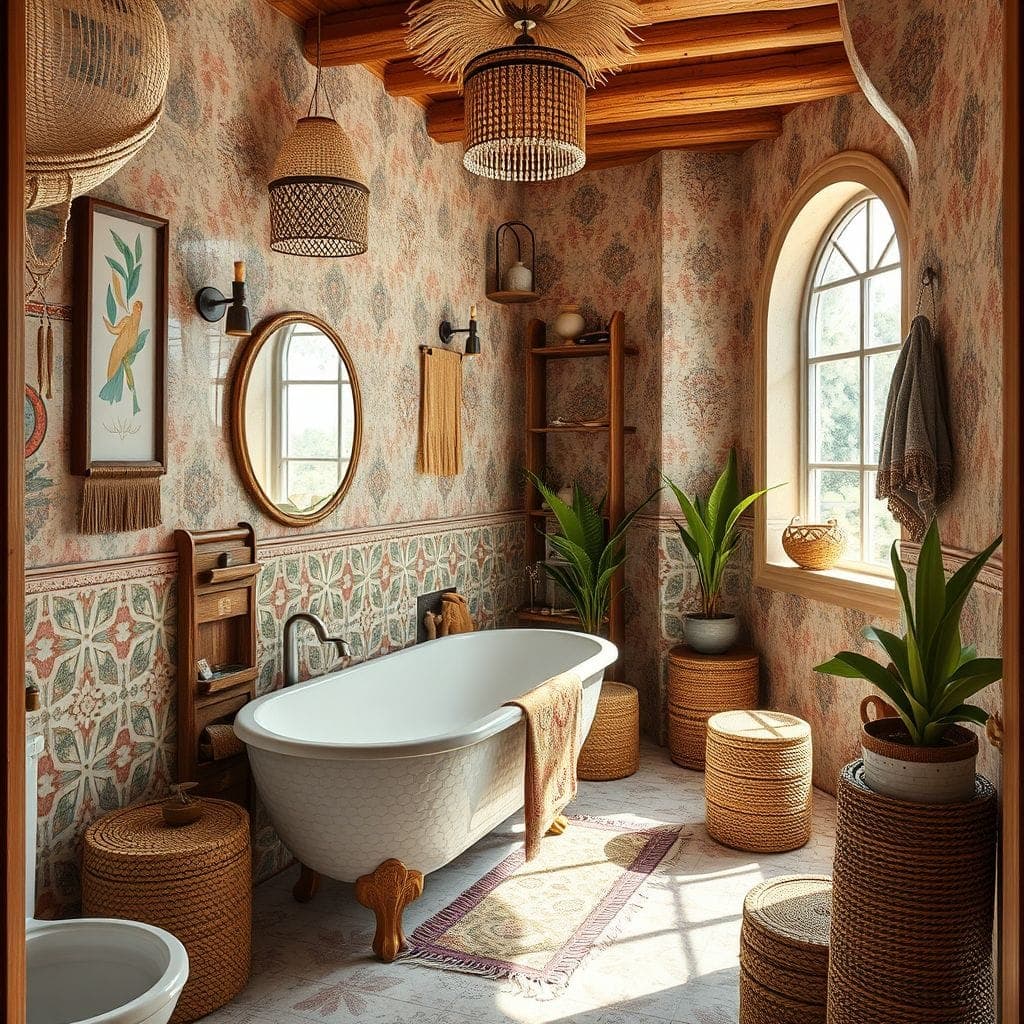 Bohemian Bathroom design example 1