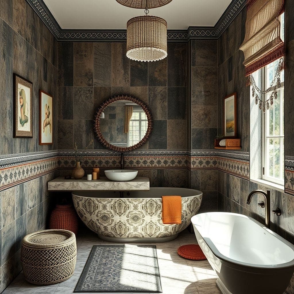 Bohemian Bathroom design example 2