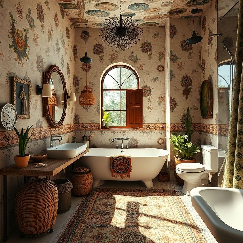 Bohemian Bathroom design example 3