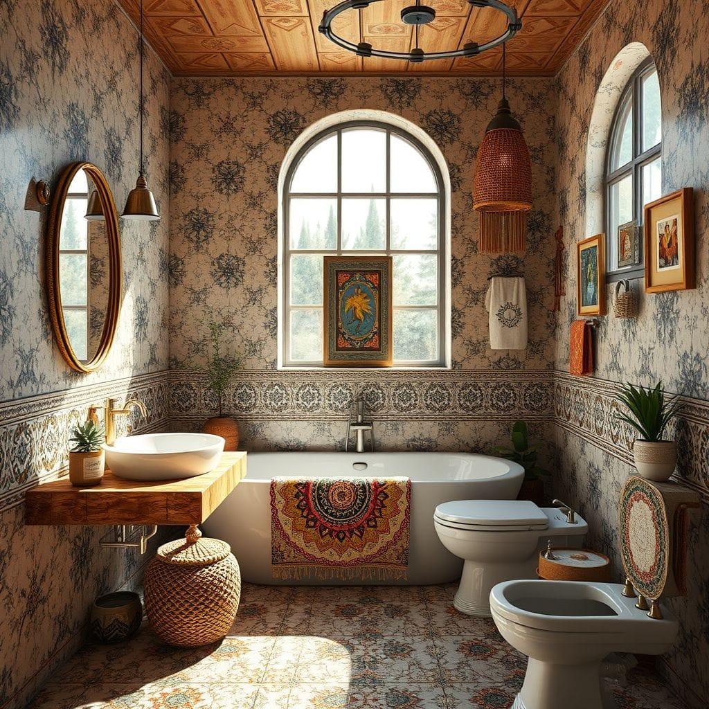 Bohemian Bathroom design example 4