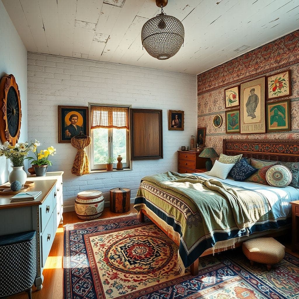 Bohemian Bedroom design example 1