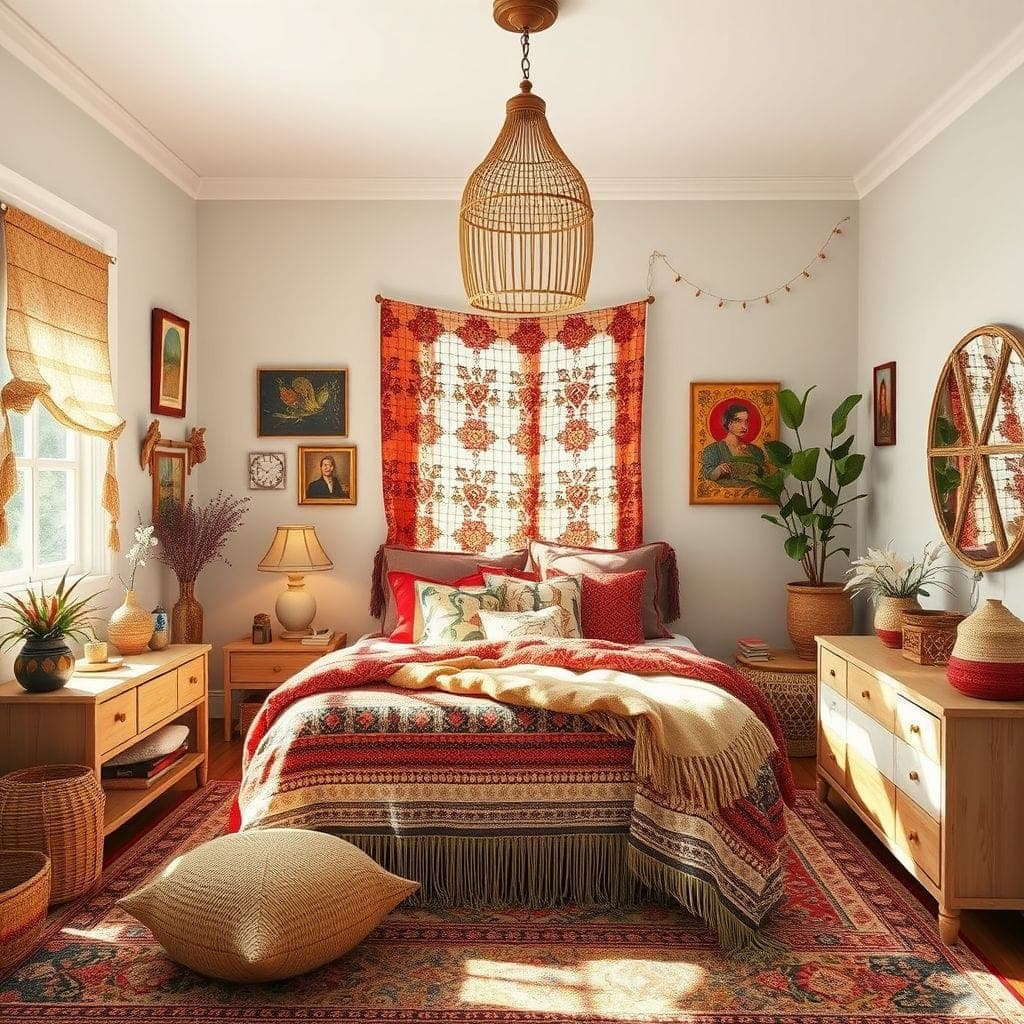 Bohemian Bedroom design example 3