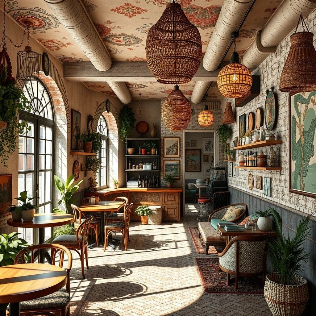 Bohemian Coffee Shop design example 1
