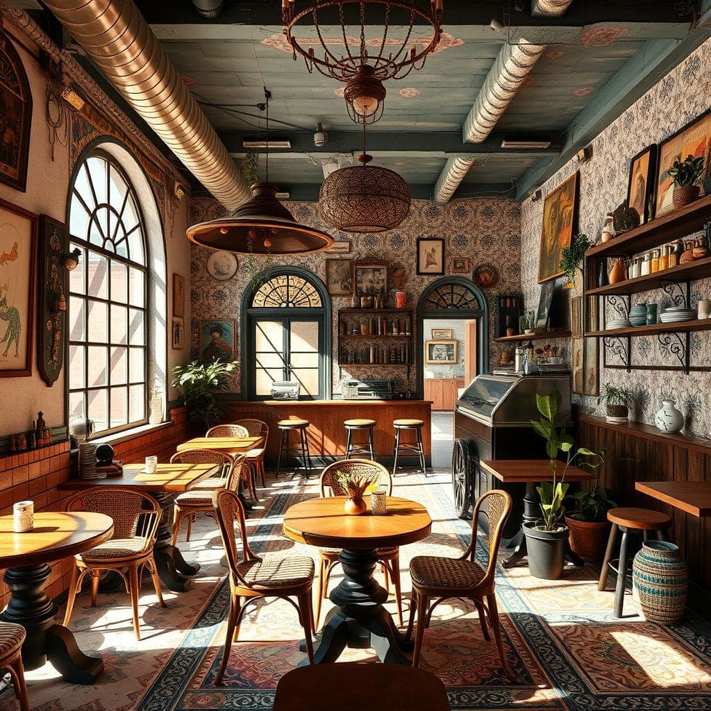 Bohemian Coffee Shop design example 3
