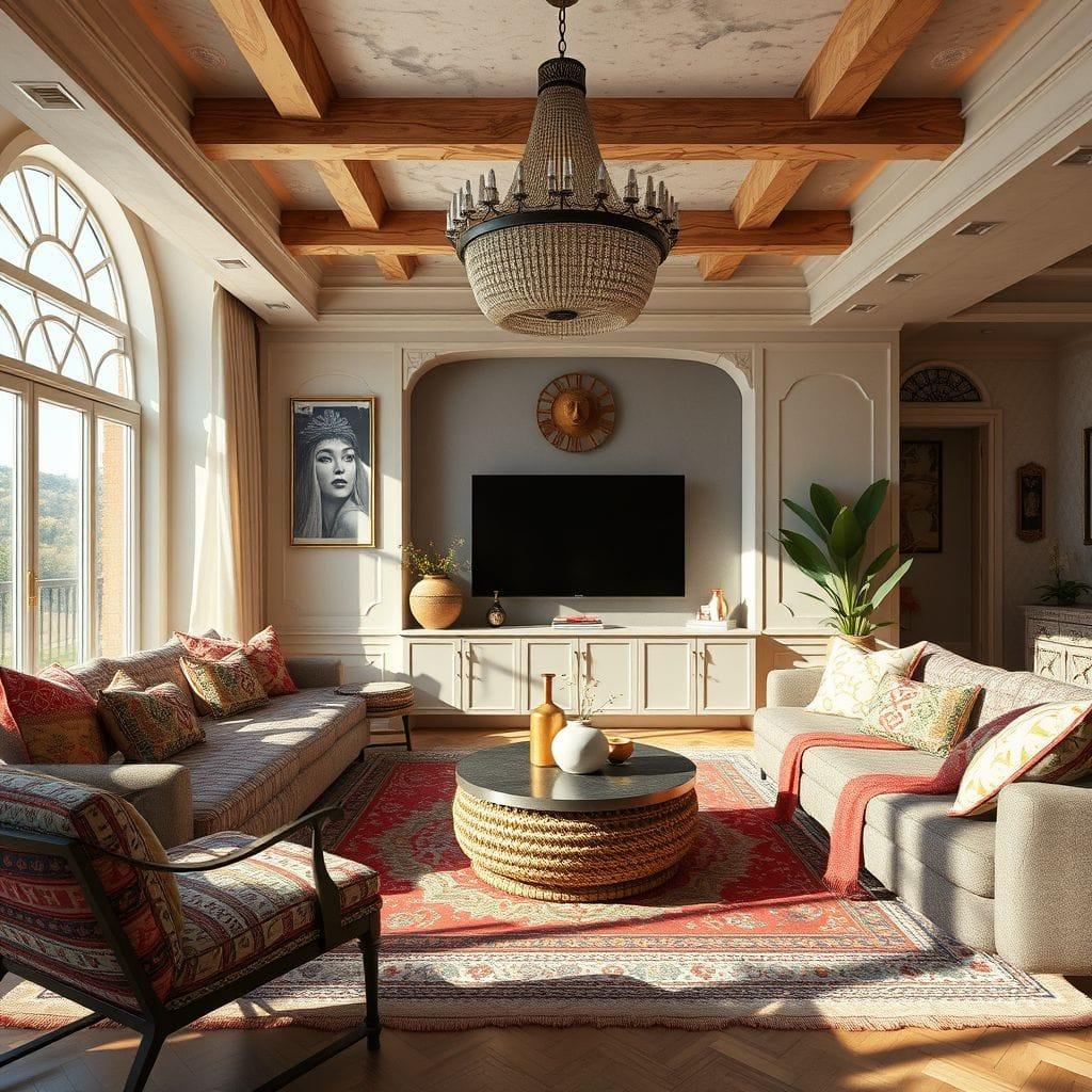 Bohemian Entertainment Room design example 1