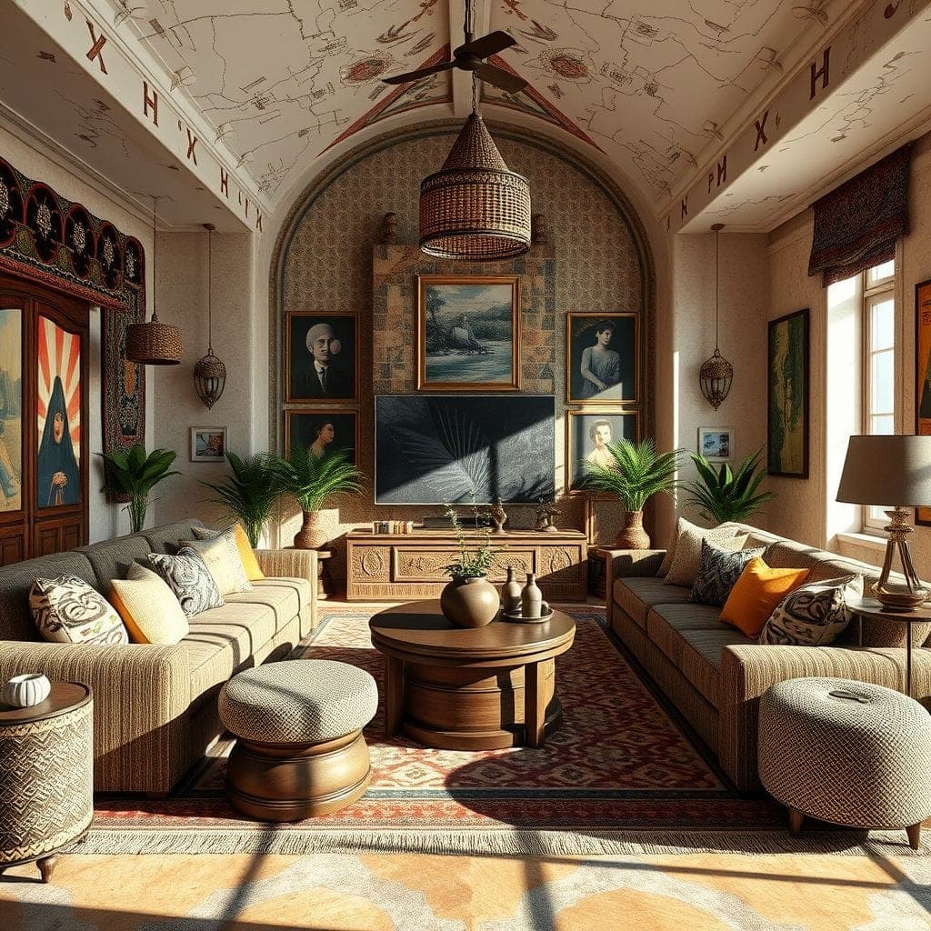 Bohemian Entertainment Room design example 2