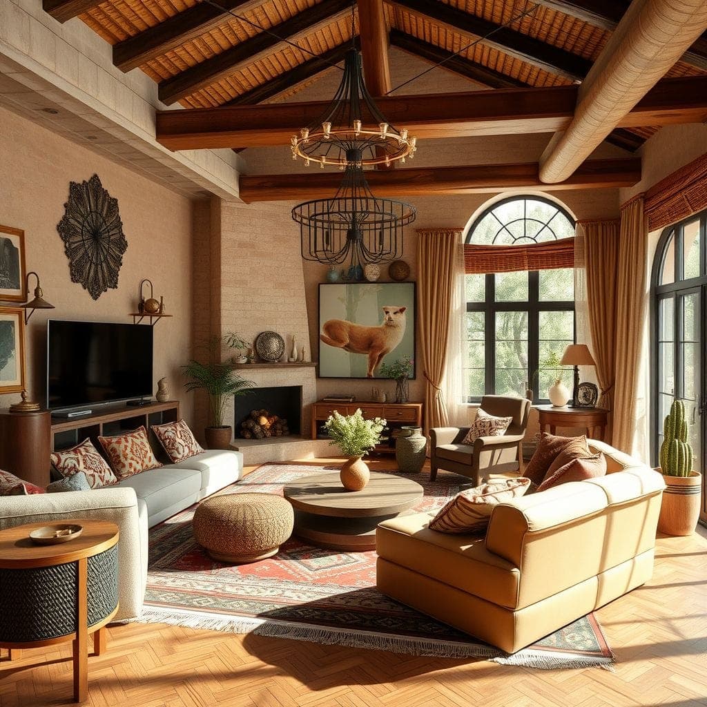 Bohemian Entertainment Room design example 3