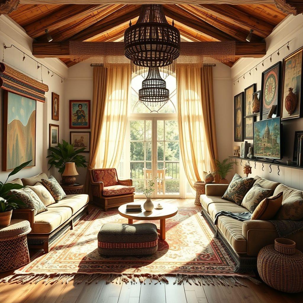 Bohemian Entertainment Room design example 4