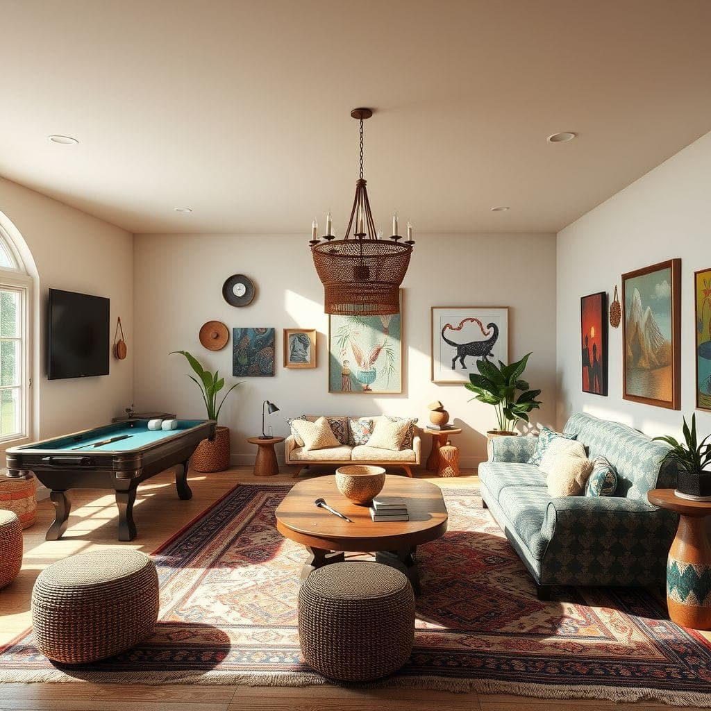Bohemian Game Room design example 1