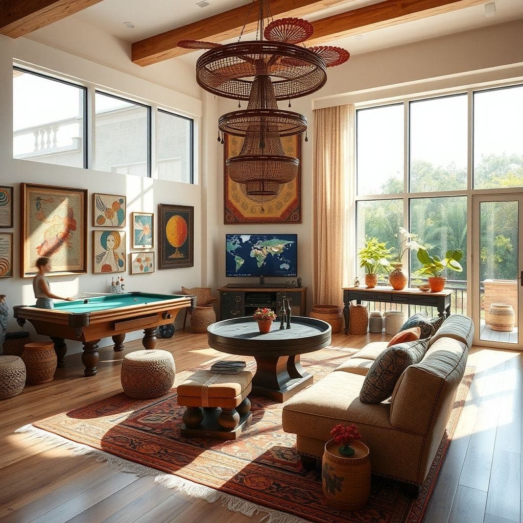Bohemian Game Room design example 3