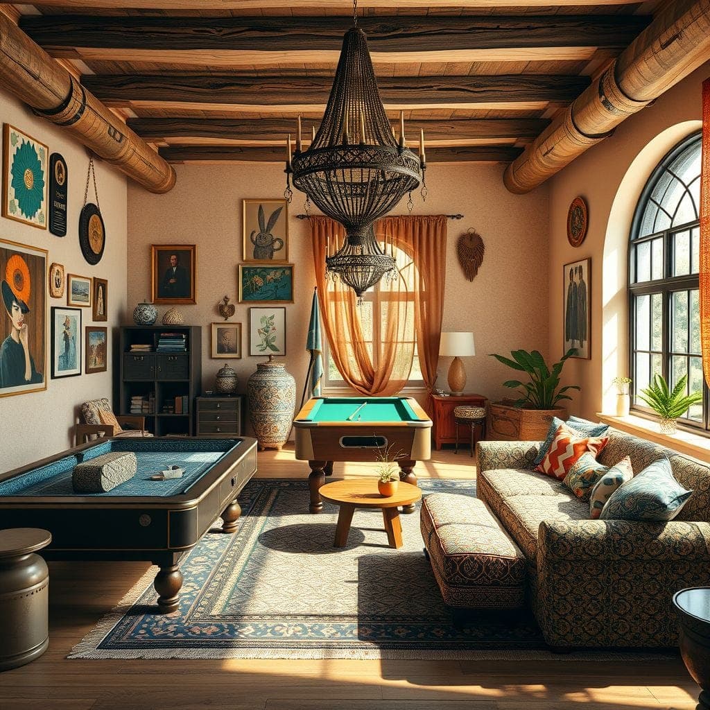 Bohemian Game Room design example 4