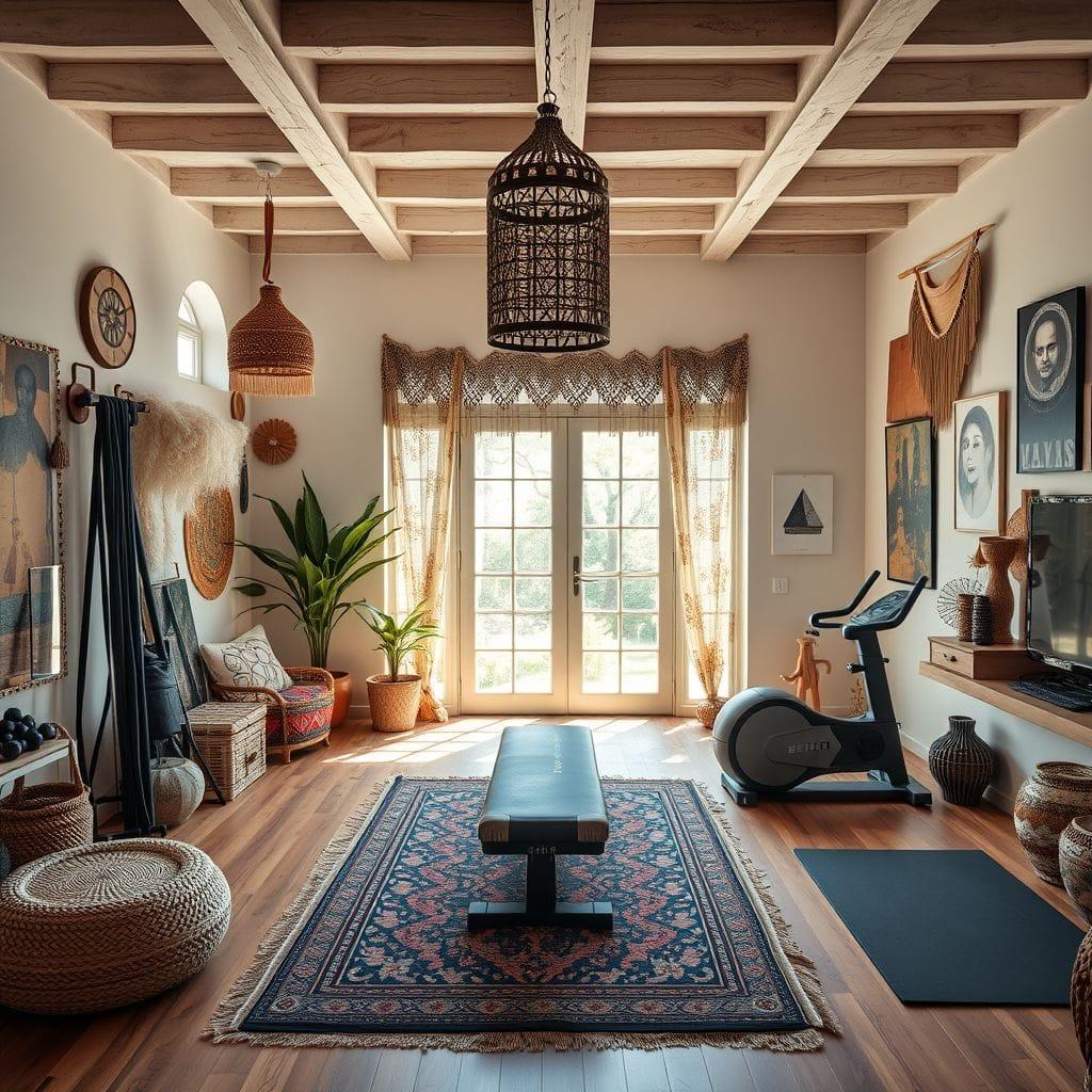 Bohemian Home Gym design example 1