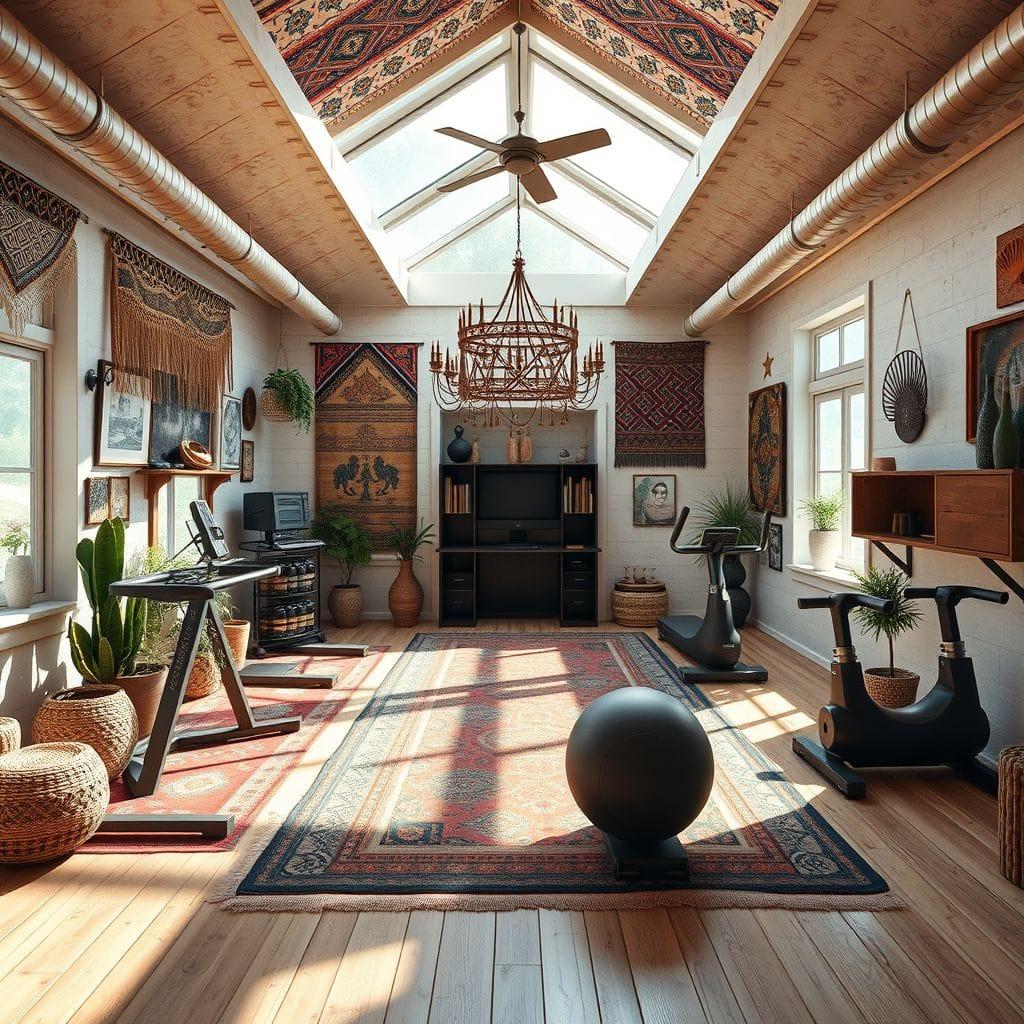 Bohemian Home Gym design example 2