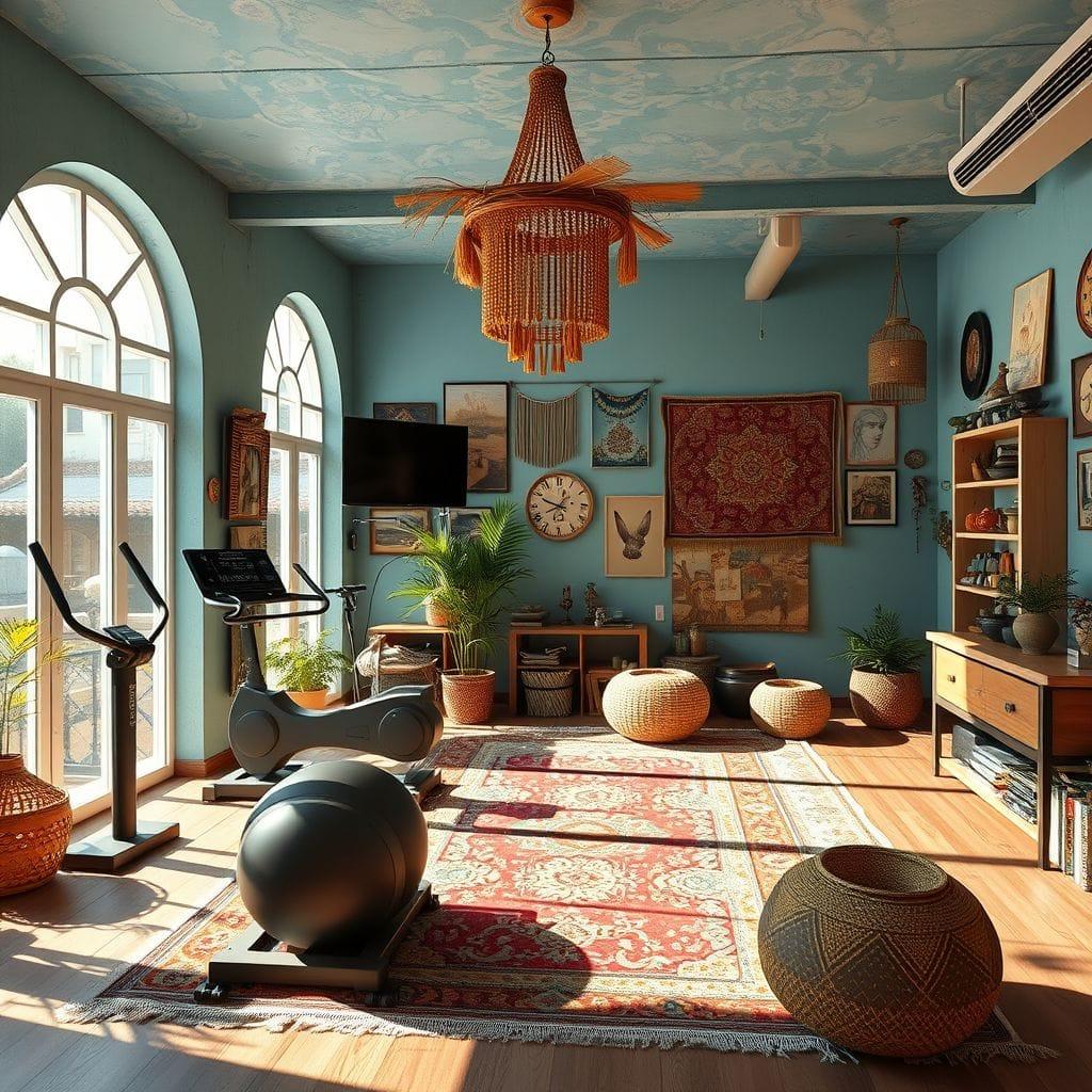 Bohemian Home Gym design example 3