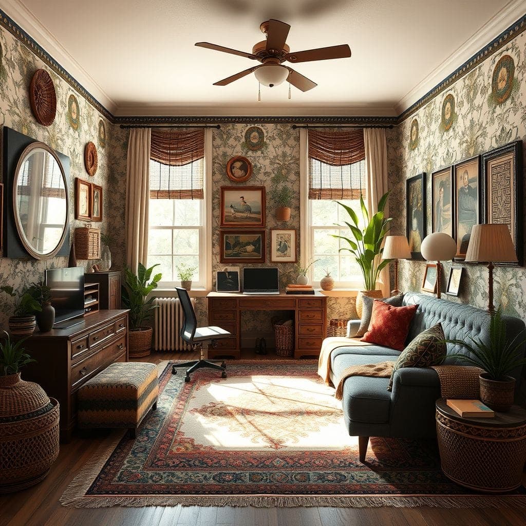 Bohemian Home Office design example 3