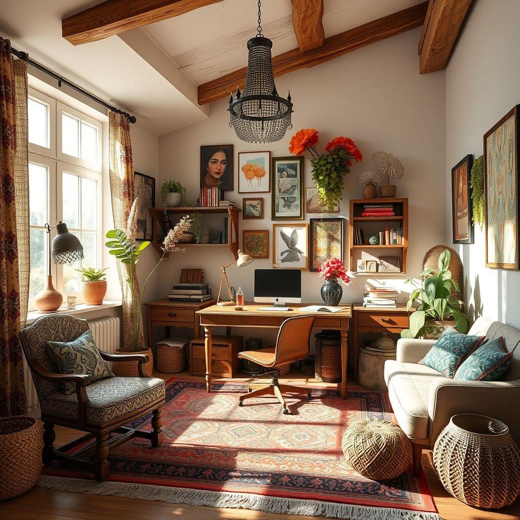 Bohemian Home Office design example 4