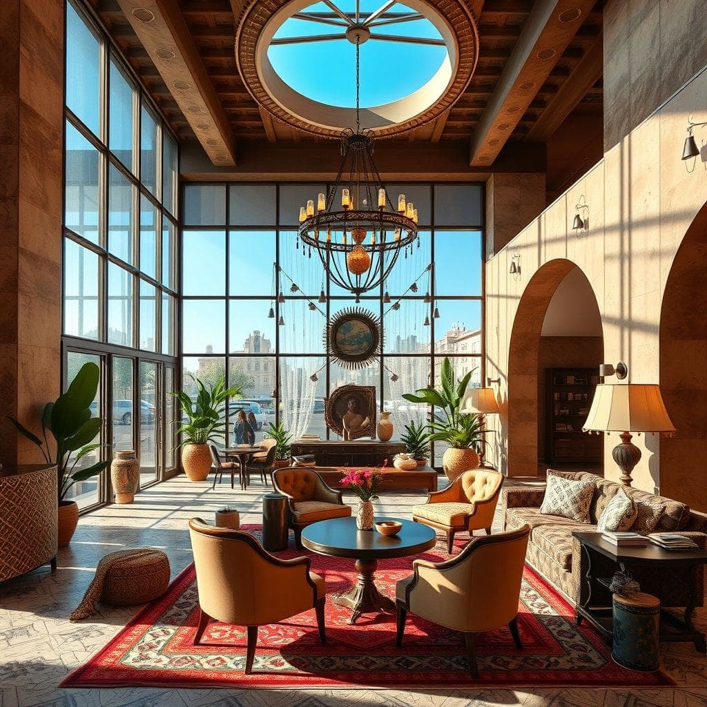 Bohemian Hotel Lobby design example 1
