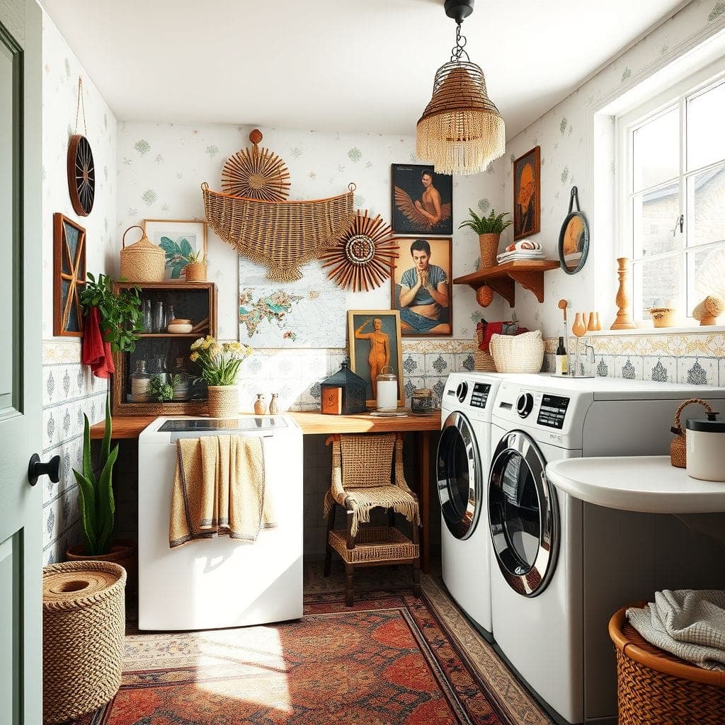 Bohemian Laundry Room design example 2