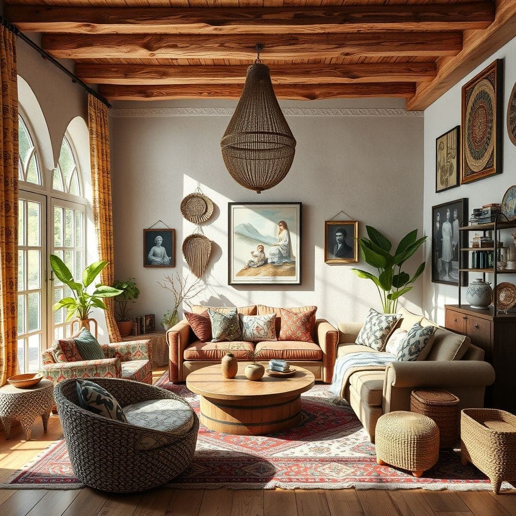Bohemian Living Room design example 2
