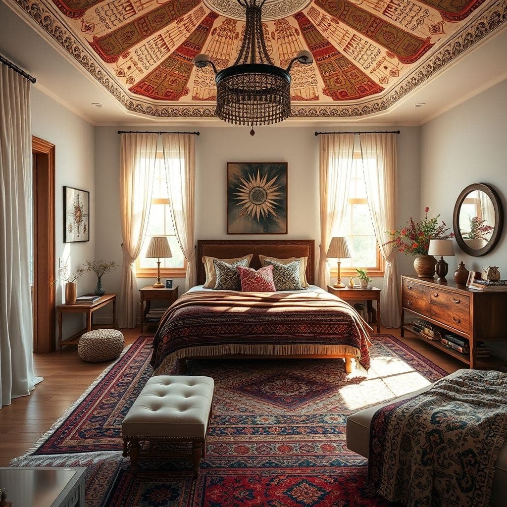 Bohemian Master Bedroom design example 3