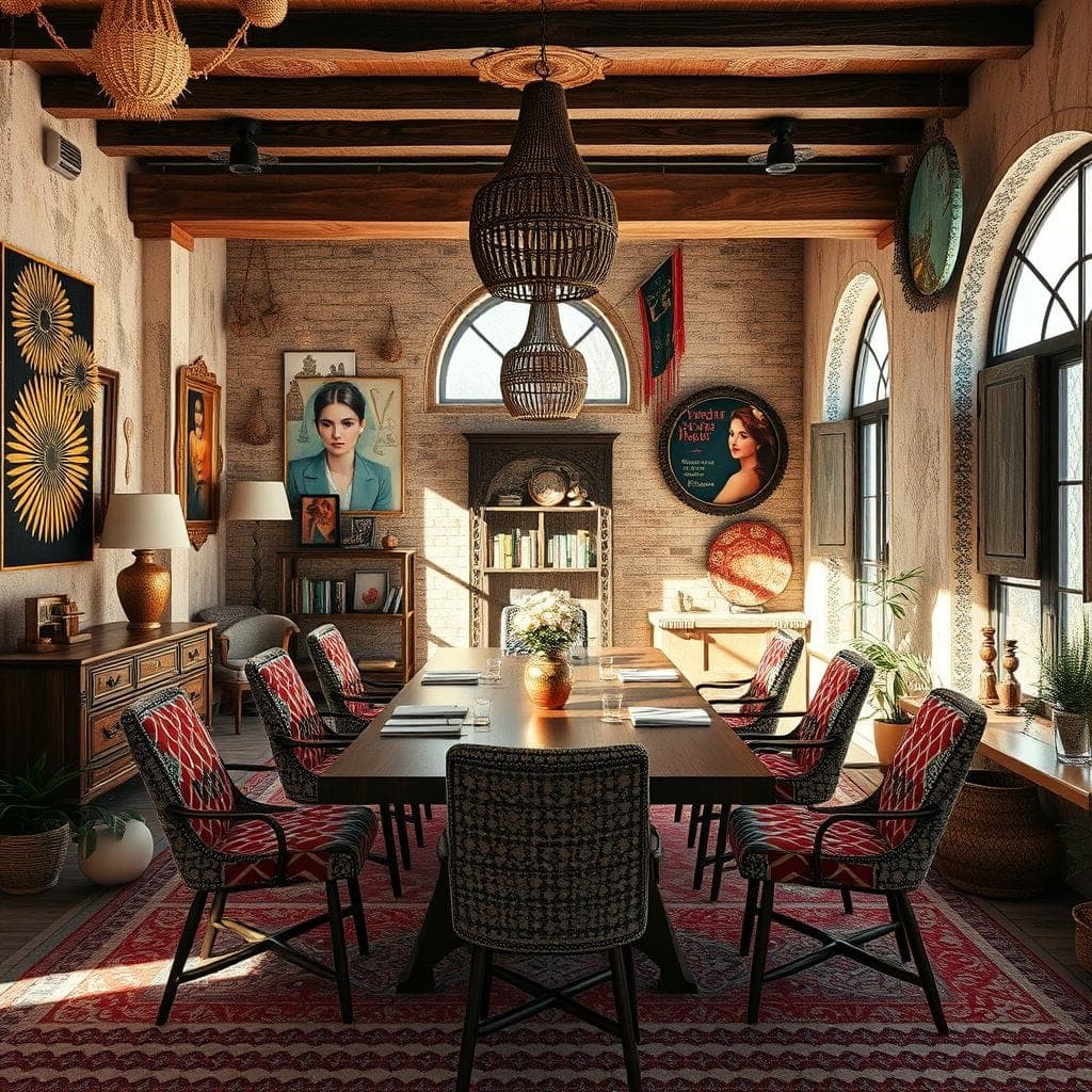 Bohemian Meeting Room design example 1