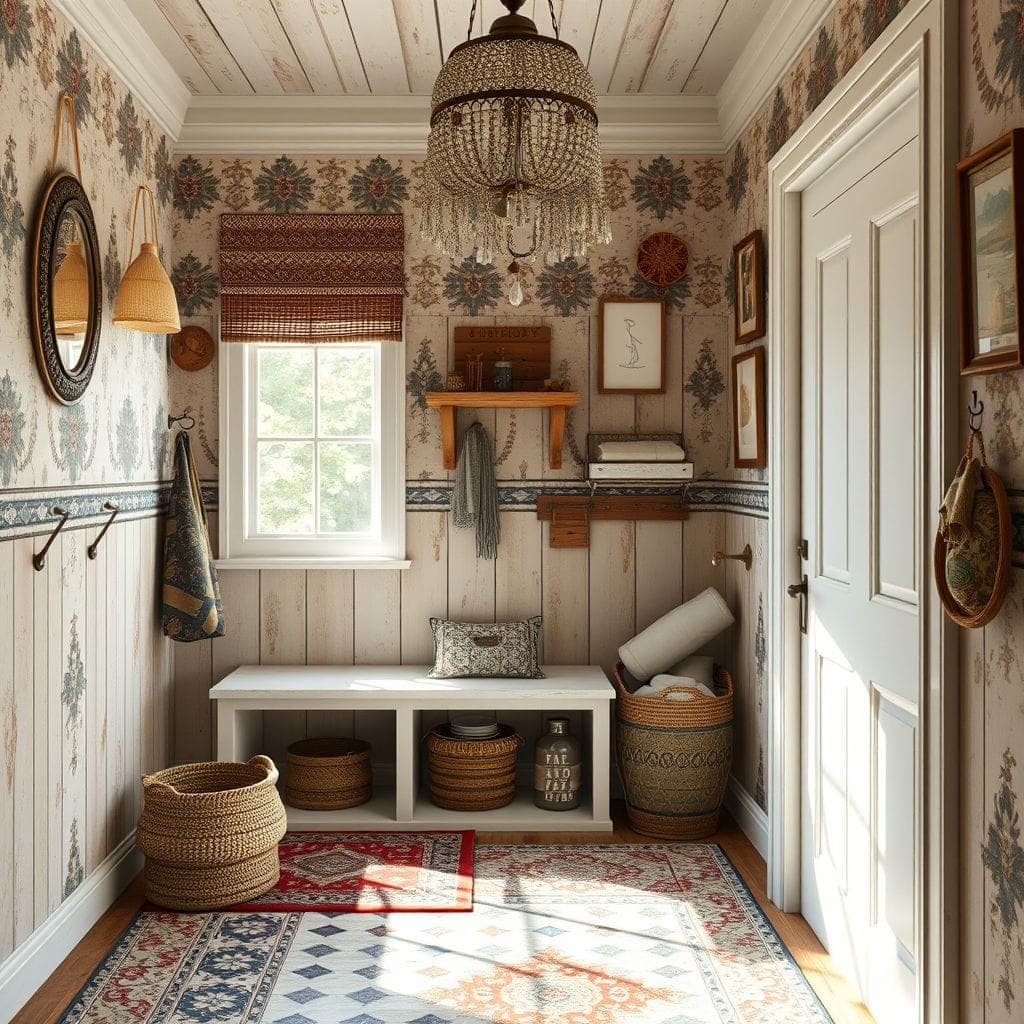 Bohemian Mudroom design example 4