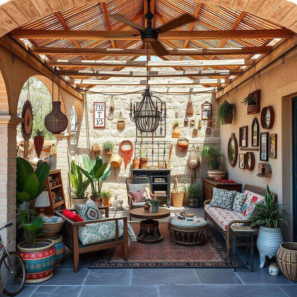 Bohemian Outdoor Garage design example 1