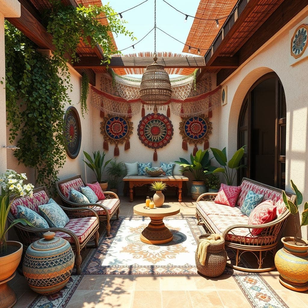 Bohemian Outdoor Patio design example 1