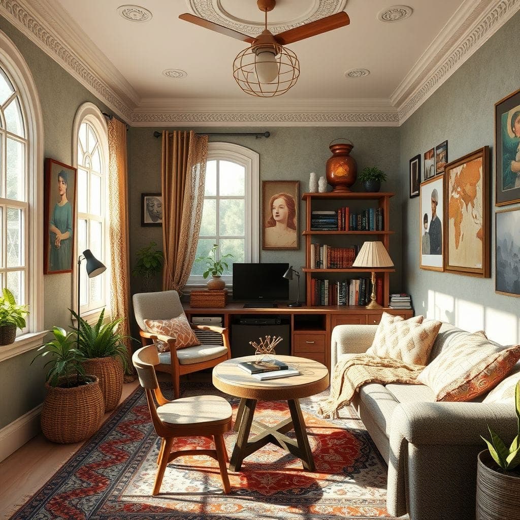 Bohemian Study Room design example 1