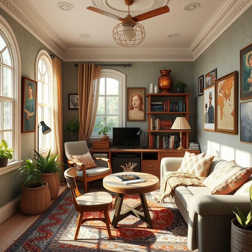 Bohemian Study Room design example 1