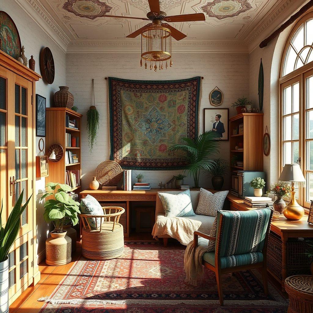 Bohemian Study Room design example 3