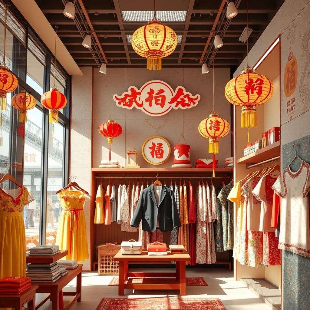 Chinese New Year Clothing Store design example 3