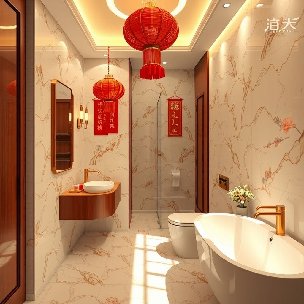 Chinese New Year Hotel Bathroom design example 4