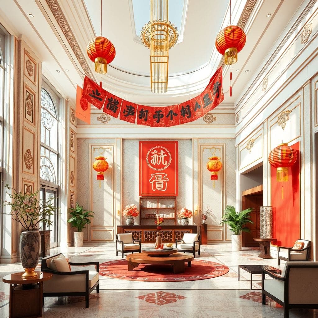 Chinese New Year Hotel Lobby design example 3
