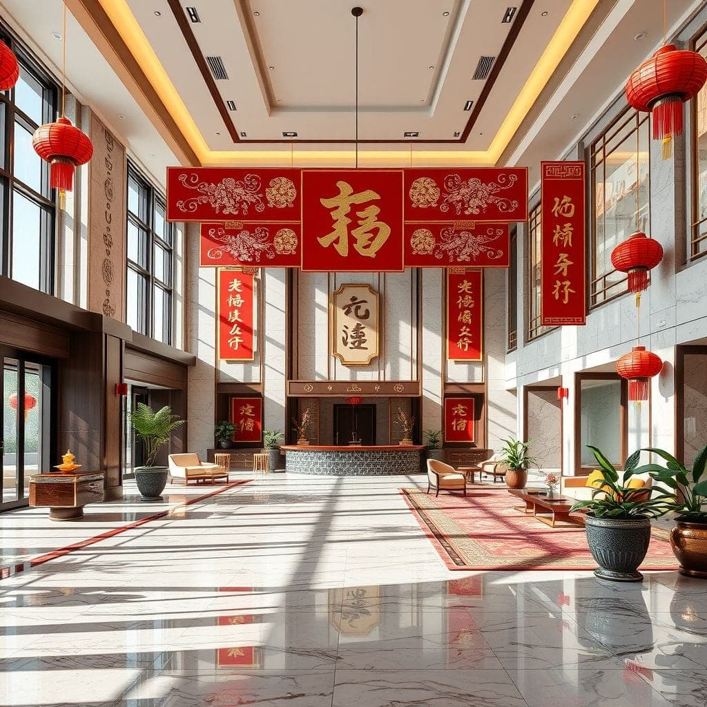 Chinese New Year Hotel Lobby design example 4