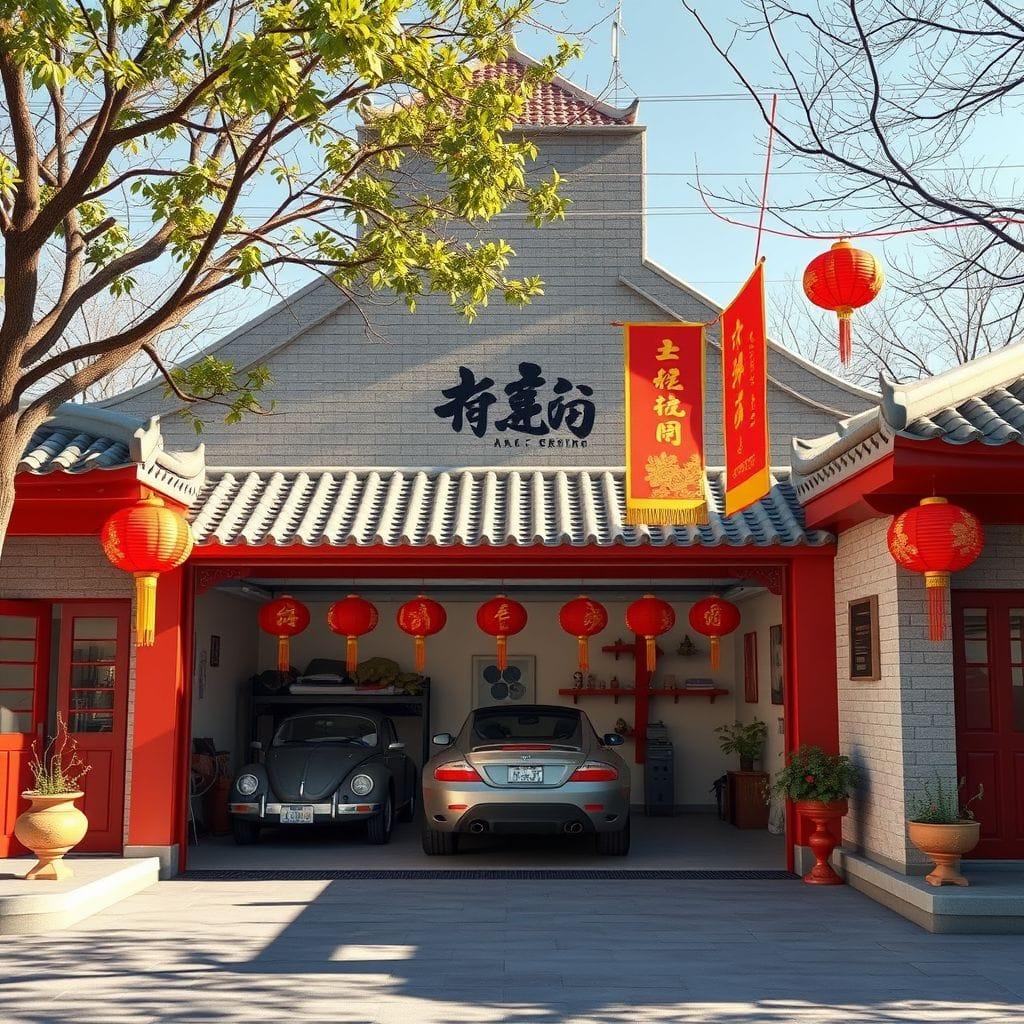 Chinese New Year Outdoor Garage design example 2