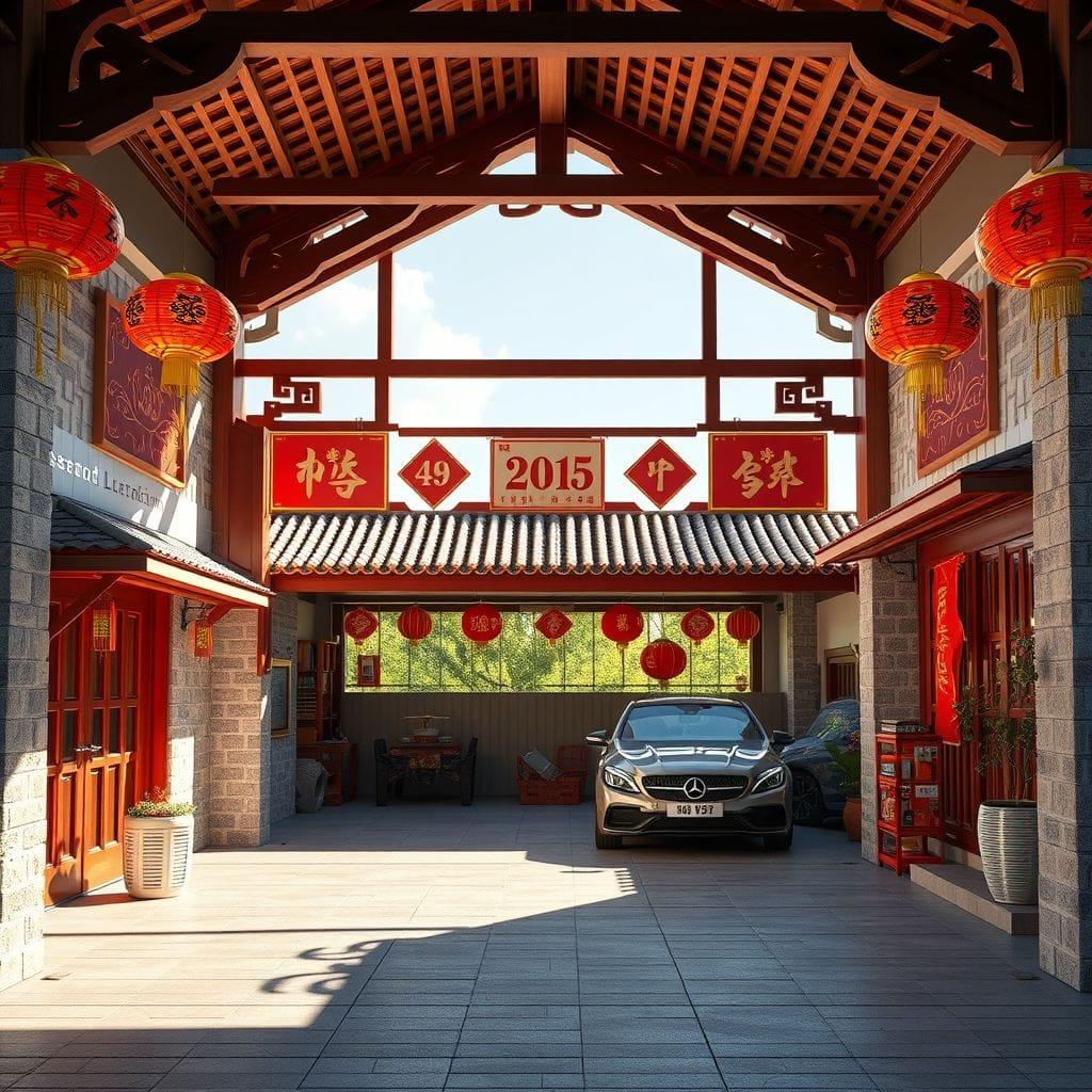Chinese New Year Outdoor Garage design example 4