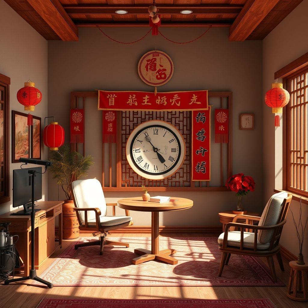 Chinese New Year Podcast Studio design example 2