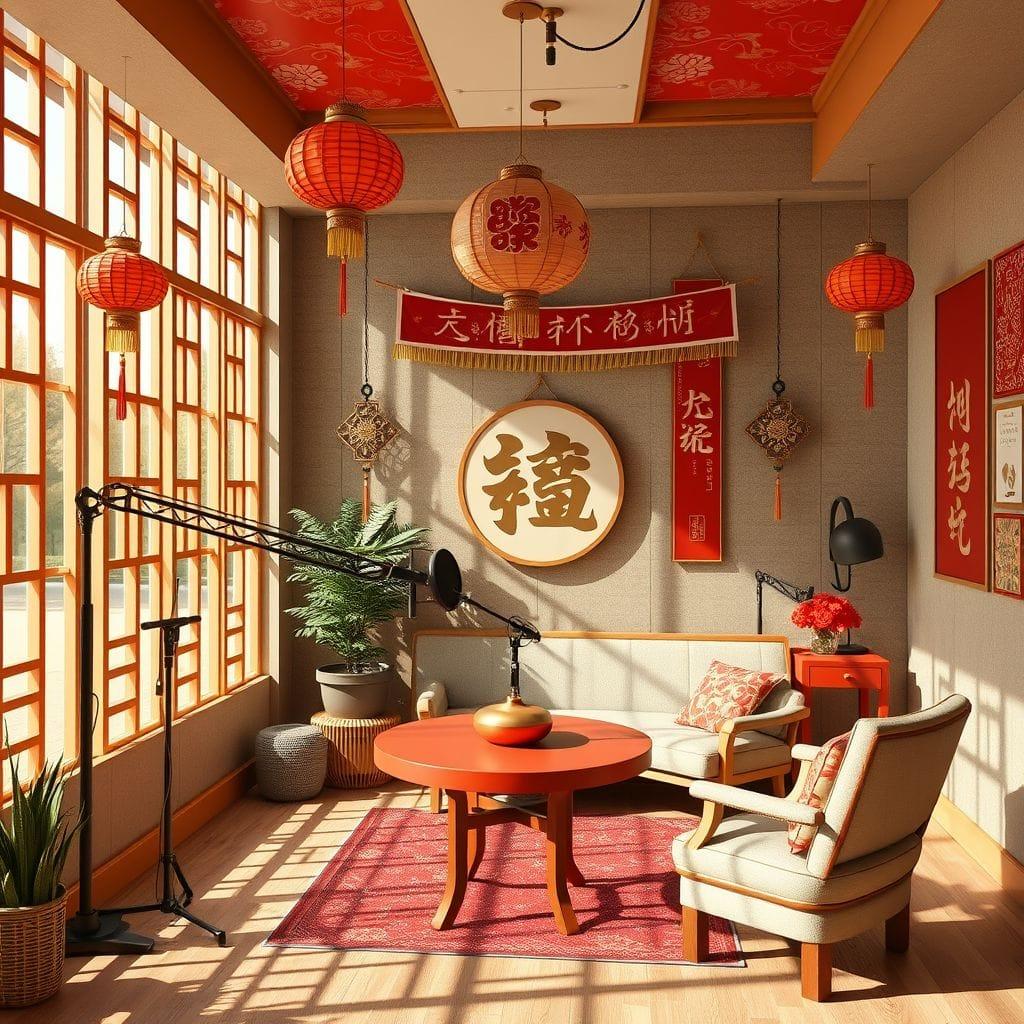 Chinese New Year Podcast Studio design example 3
