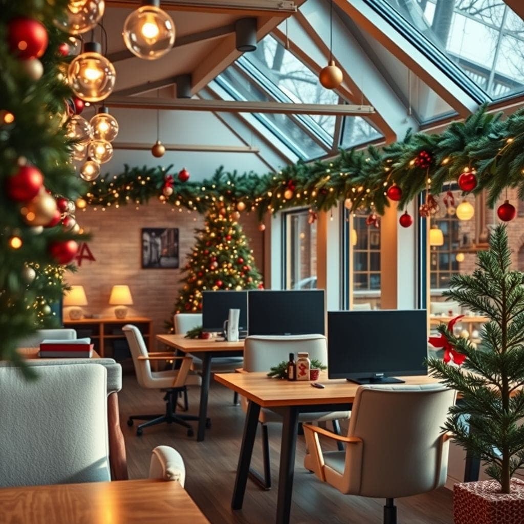 Christmas Coworking Space design example 1