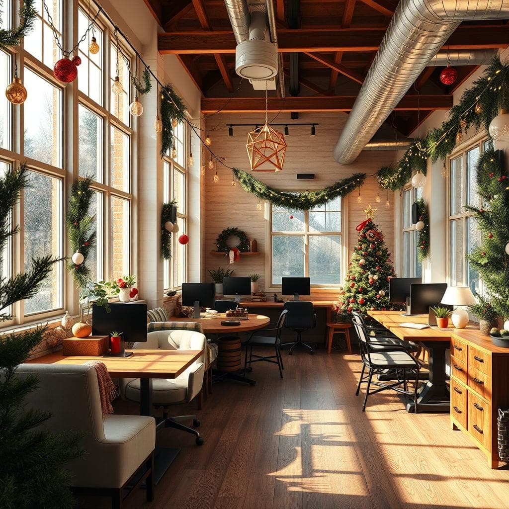 Christmas Coworking Space design example 2
