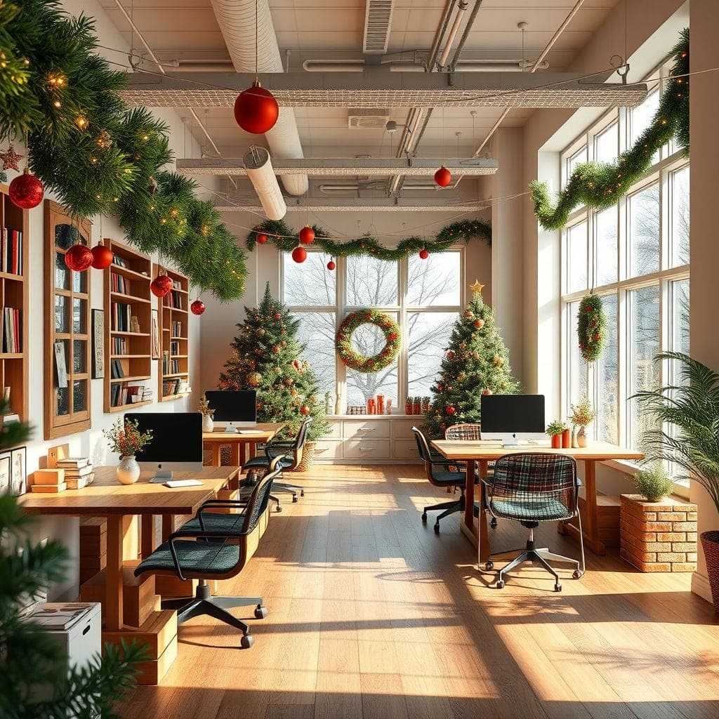 Christmas Coworking Space design example 3