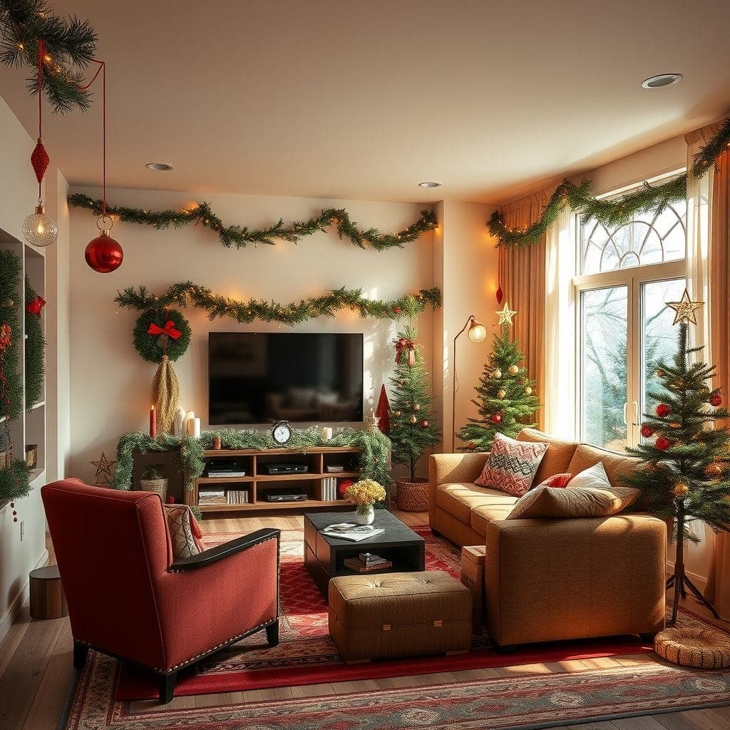 Christmas Entertainment Room design example 1