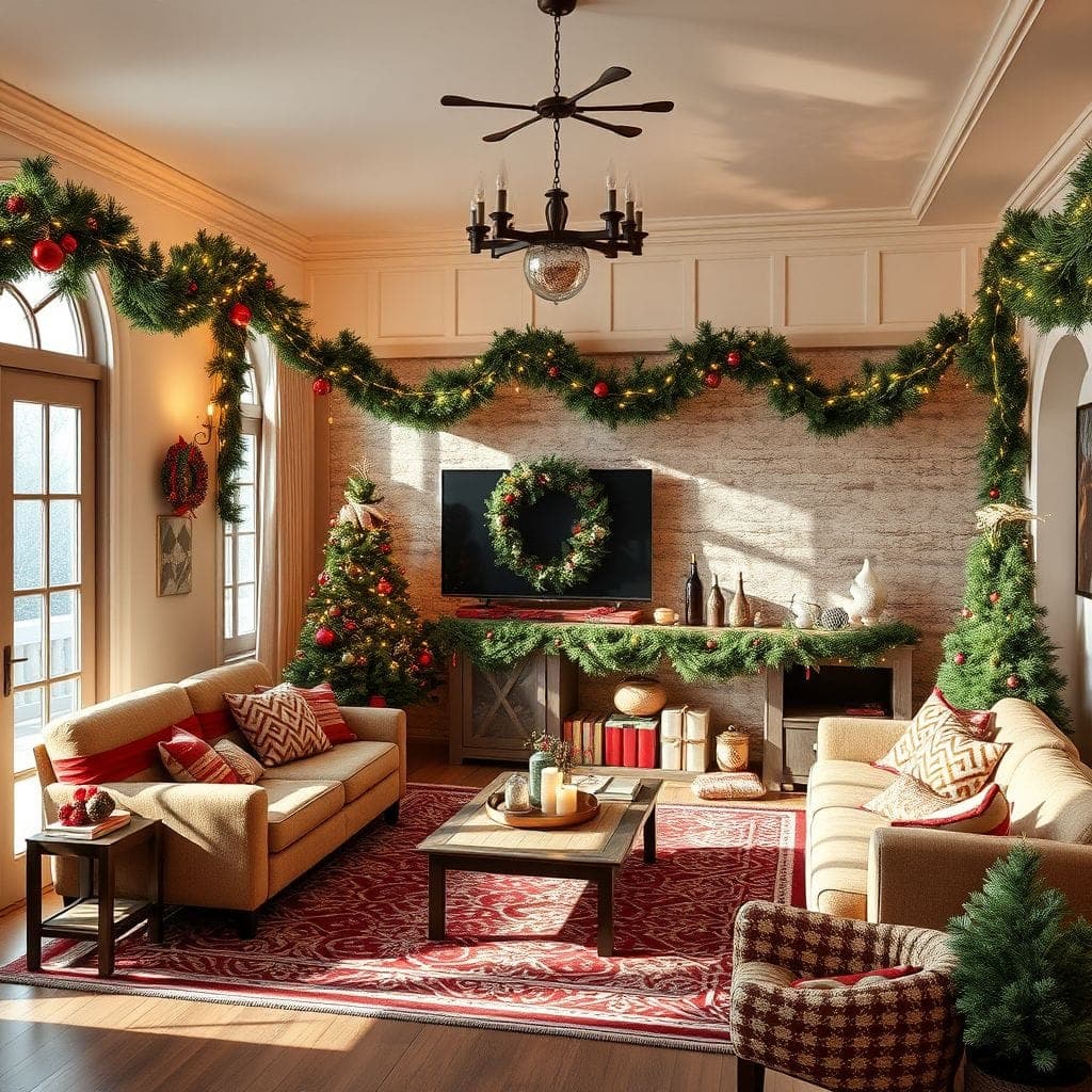 Christmas Entertainment Room design example 2
