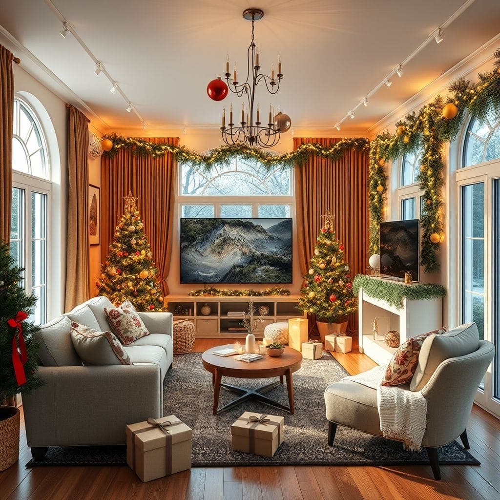 Christmas Entertainment Room design example 3